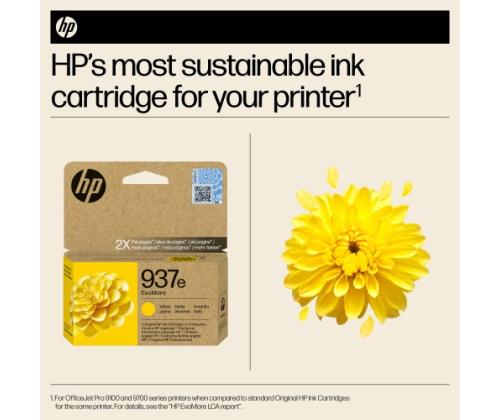 HP 937e EvoMore (4S6W8NE) mustekasetti, keltainen