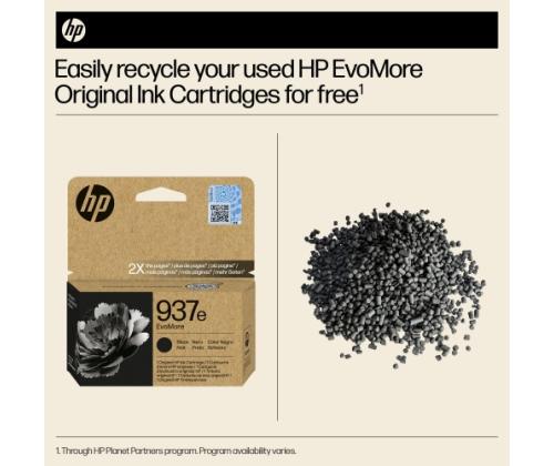 HP 937e EvoMore (4S6W9NE) mustekasetti, musta