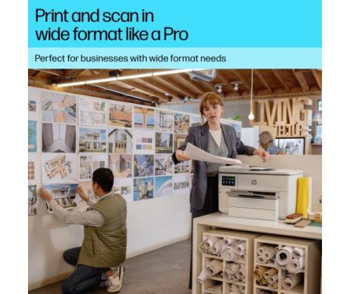 HP OfficeJet Pro 9730e Mustesuihkutulostin Värillinen monitoimilaite A3 22 ppm USB Wi-Fi Ethernet LAN