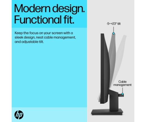 HP V24v G5 -monitori 23,8'' VA FHD 1920x1080, 5 ms, 250 cd/m2, 75 Hz, Soda