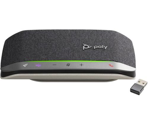 POLY Sync 20+ MS Teams langaton kaiutinpuhelin, USB-A BT600, hopea