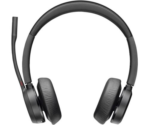 Poly Voyager 4320 MS Teams langattomat kuulokkeet, Bluetooth, USB-C, +BT700-dongle, +latausteline, musta