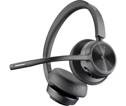 Poly Voyager 4320 MS Teams langattomat kuulokkeet, Bluetooth, USB-C, +BT700-dongle, +latausteline, musta