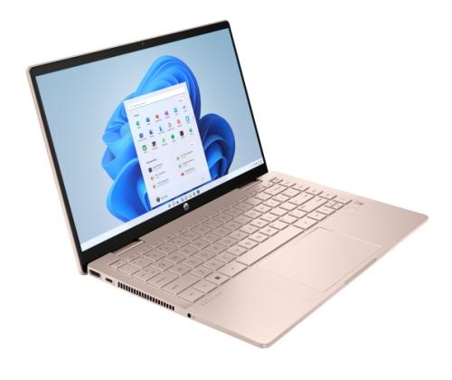HP Pavilion x360 14-ek2000ny kannettava tietokone 14'' FHD Core 5 120U 16GB 512GB SSD W11H, vaalean ruusun kultainen