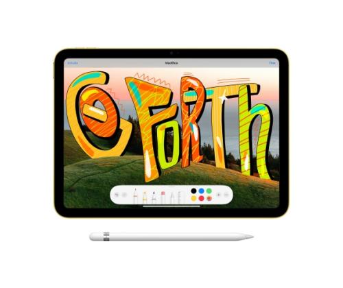 Apple iPad Tablet PC 10,9", 256 Gt, Wi-Fi, 10. sukupolvi, keltainen (MPQA3FD/A)