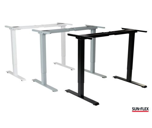 Sähköinen pöytärunko SUN-FLEX Deskframe III 2-teleskooppinen 2-moottorinen valko