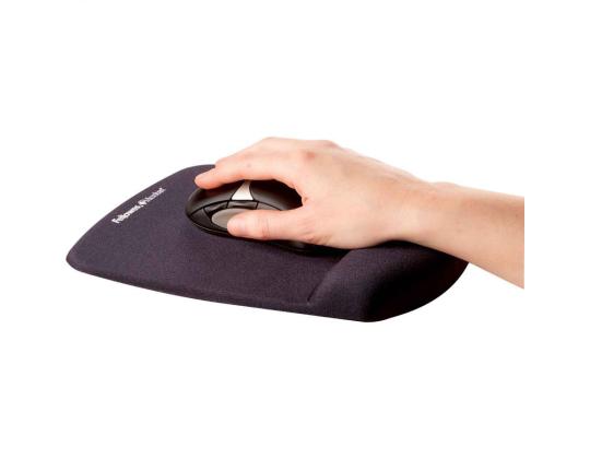 Rannetuella varustettu hiirimatto FELLOWES Microban PlushTouch™ musta