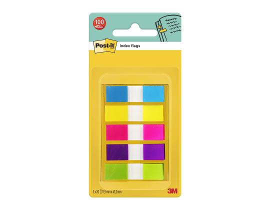 Muovinen kirjanmerkki 15x50mm POST-IT 683-5CB 5 värin pakkauksessa
