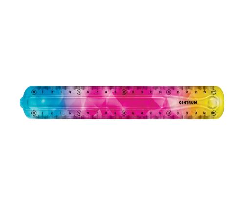 CENTRUM-viivain, 20 cm, värillinen, pehmeä ABS-muovia