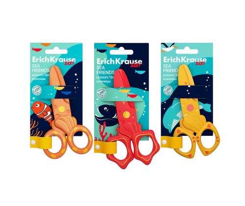 Sakset 12cm ErichKrause Sea friends ergonomiset kahvat