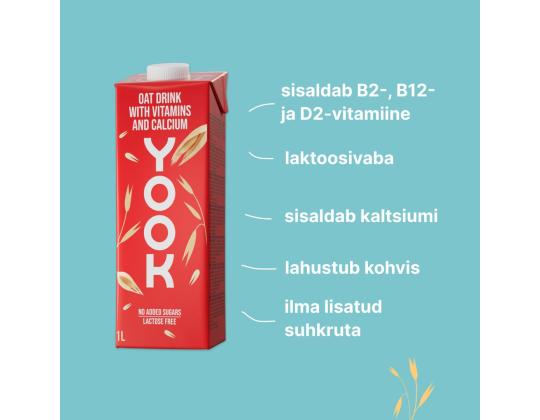 Kaurajuoma YOOK vitamiineja ja kalsiumia 1L