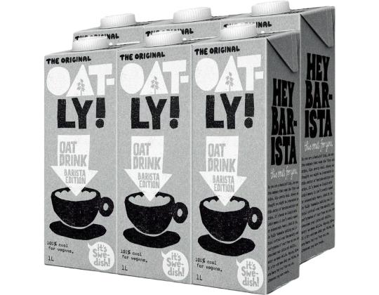 Kauramaito, vaahtoava kaurajuoma UHT OATLY Barista Edition 1L