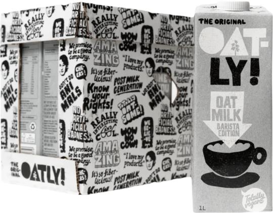 Kauramaito, vaahtoava kaurajuoma UHT OATLY Barista Edition 1L