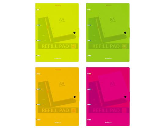 Kierrevihko A4 80a 5x5 kovat kannet Neon värit Erich Krause