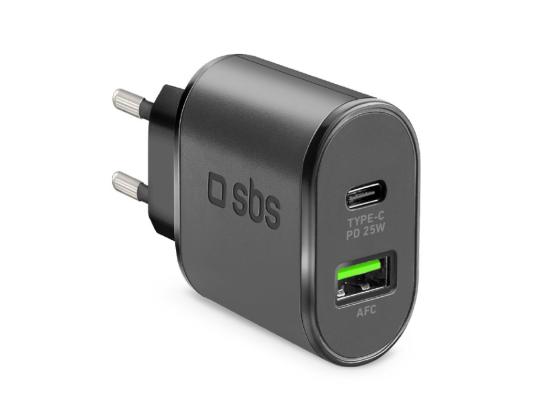 Pikalaturisovitin USB-C-kaapelille 25W musta