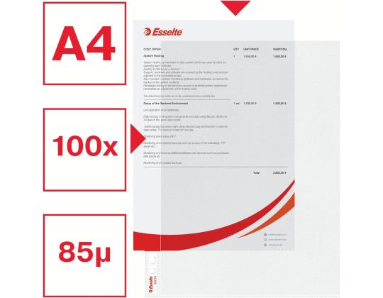 Muovitasku A3 reiityksen puolelta auki, Esselte (55231) 50kpl/pkt