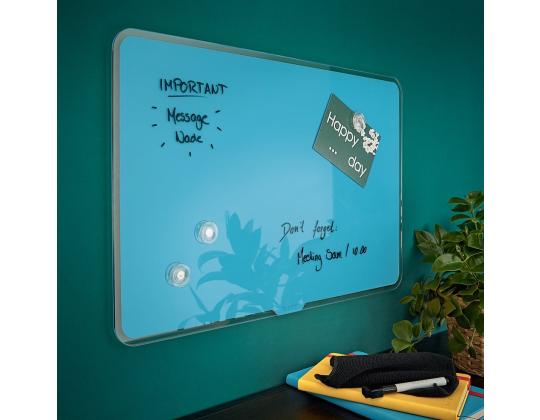 Lasilevy-magneettitaulu 600x400mm sininen LEITZ Cozy