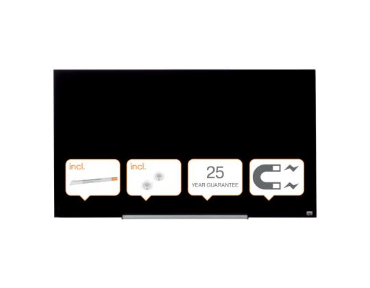 Lasilevy-magneettilevy NOBO Impression Pro 1260x710mm, musta