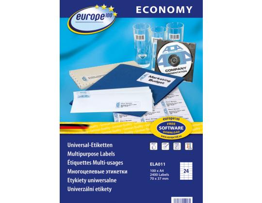 Kopio-lasertarra 70x37mm Economy 24-osainen