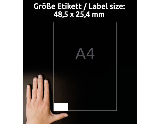 Kopio-lasertarra 48,5x25,4mm 100 arkkia/pkt. ZW 3657E, 40-osainen