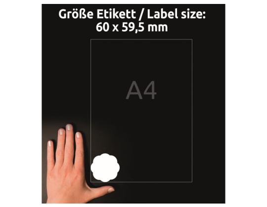 Tarratarra AVERY Zweckform 60x59,5mm 10 arkkia irrotettava kukan muotoinen (5085)