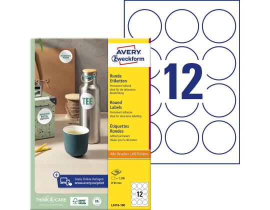 Tarratarra AVERY Zweckform Q60mm 100 arkkia (L3416-100)