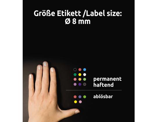 Tarratarra AVERY Zweckform Q8mm musta 416 kpl (3009)