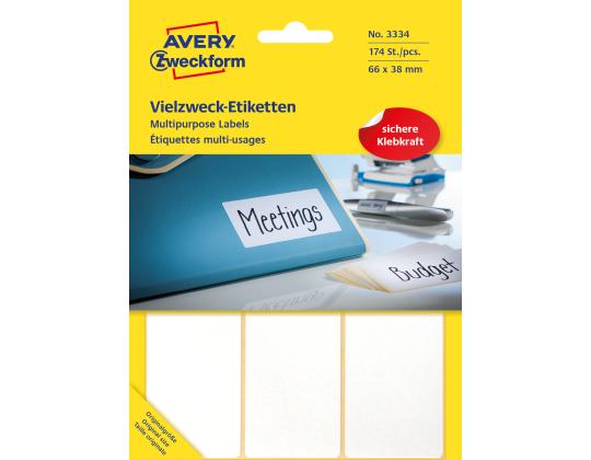 Tarratarra kirjoitusohjeisiin AVERY Zweckform 66x38mm 174 kpl (3334)