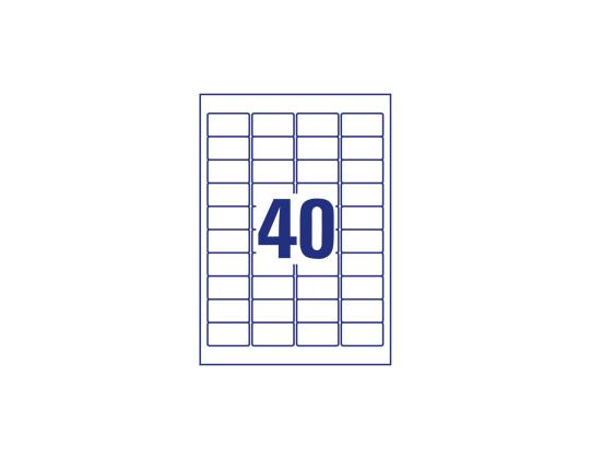 Kopio-lasertarra 45,7x25,4mm 25 arkkia/pkt. ZW L4770-25 läpinäkyvä