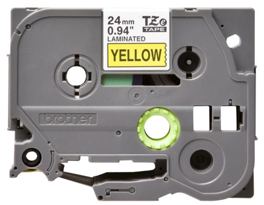 Kleepkirjalint/markeerimislint BROTHER TZE-651 24mm must/kollasel