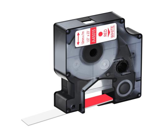 Kleepkirjalint/markeerimislint DYMO 45015 12mm punane/valgel analoog