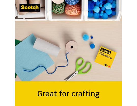 Teippi pohjalla SCOTCH D136 12mm x 6,3m kaksipuolinen läpinäkyvä