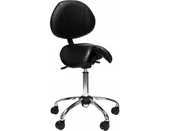 Työtuoli ergonominen satulatuoli selkänojalla musta
