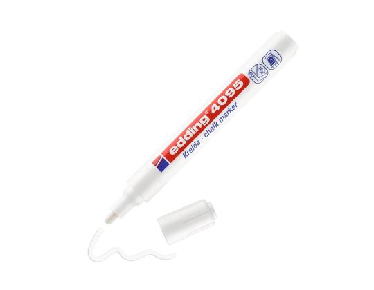 Liitumerkki-lasitaulu tussi-lasitaulu tussi kartiomaisella kärjellä EDDING 2-3mm valkoinen