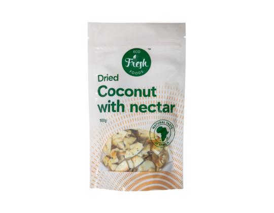 Kuivatut kookoslastut kookosmehulla ECO FRESH, 100g