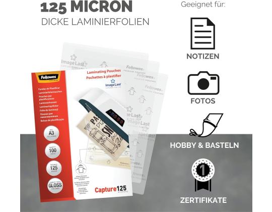 Laminointitasku A3 125mic 100kpl/pkt