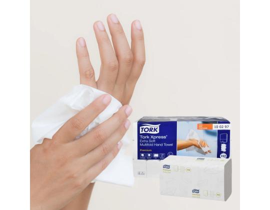 Lakanapyyhe 2-kerroksinen TORK Premium Extra Soft H2, 21x34cm 100 arkkia (100297)