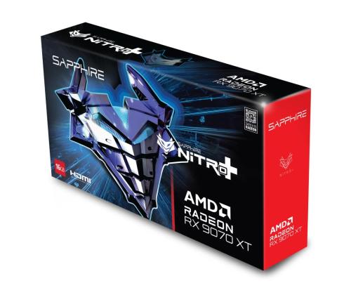 Näytönohjain SAPPHIRE AMD Radeon RX 9070 XT 16 GB GDDR6 256 bit PCIE 5.0 16x GPU 2520 MHz Triple...