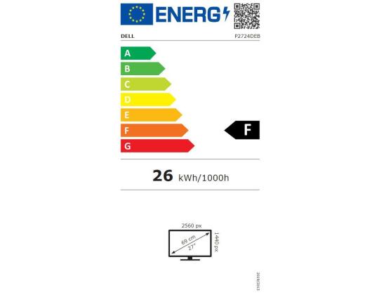 LCD-näyttö DELL P2724DEB 27" paneeli IPS 2560x1440 16:9 60Hz Matte 8 ms Kaiuttimet Kamera Kääntyvä...