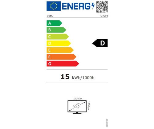 LCD-monitori DELL P2425E 24" Business Panel IPS 1920x1200 16:10 100Hz Matta 8 ms Swivel Pivot...