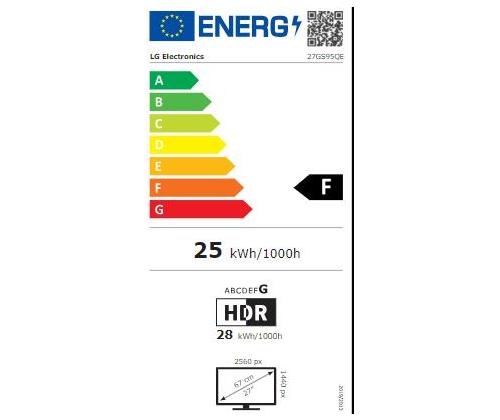 Näyttö LG 27GS95QE-B 26.5" Pelipaneeli OLED 2560x1440 16:9 240Hz 0.03 ms Swivel Pivot Height...