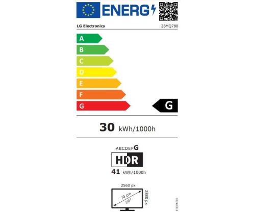 LCD-monitori LG 28MQ780-B 27.6" Business Panel IPS 2560x2880 16:18 60Hz 5 ms Kaiuttimet 28MQ780-B