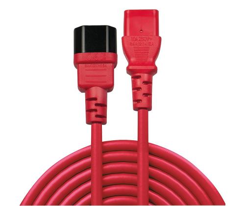 KAAPELI TEHO IEC JATKO 0.5M/PUNAINEN 30476 LINDY
