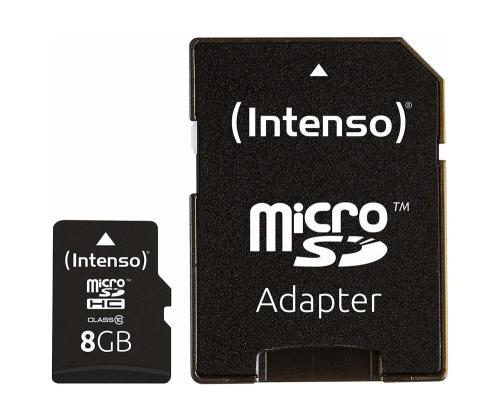 MUISTI MICRO SDHC 8GB C10/W/ADAPTERI 3413460 INTENSO
