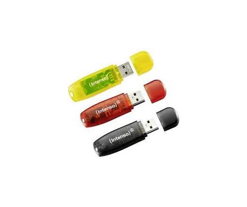 MUISTITIKKU FLASH USB2 3X32GB/RAINBOW 3502483 INTENSO