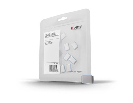 USB-PORTTI TYYPPI-C BLOCKER 10PACK/BLUE 40466 LINDY