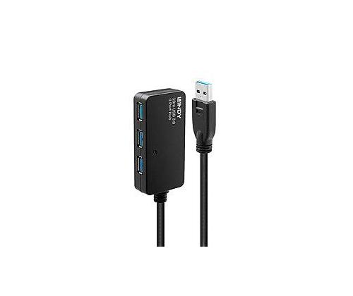 KAAPELI USB3 JATKOKESKITIN 10M/AKTIIVINEN 43159 LINDY