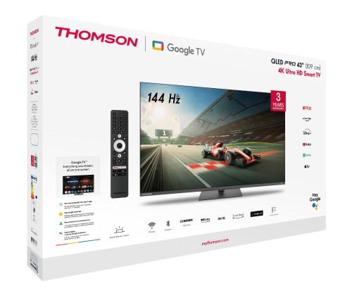 LCD-televisio 43" QLED 4K/43QG7C04 THOMSON