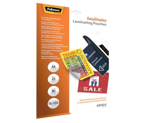 LAMINOINTIPUSSIT EASYDISPLAY/A4 80 25KPL 5601703 FELLOWES