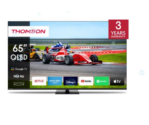 Televisio THOMSON 65" 4K/Smart QLED 3840x2160 Langaton lähiverkko Bluetooth Google TV Musta 65QG7C14